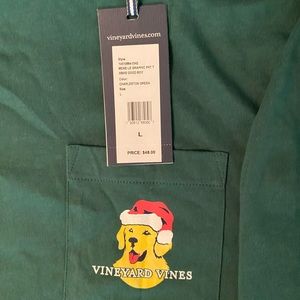 Vineyard Vines holiday dog shirt